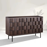 Ariel 3-Door Modern Sideboard Cabinet with Woven Texture